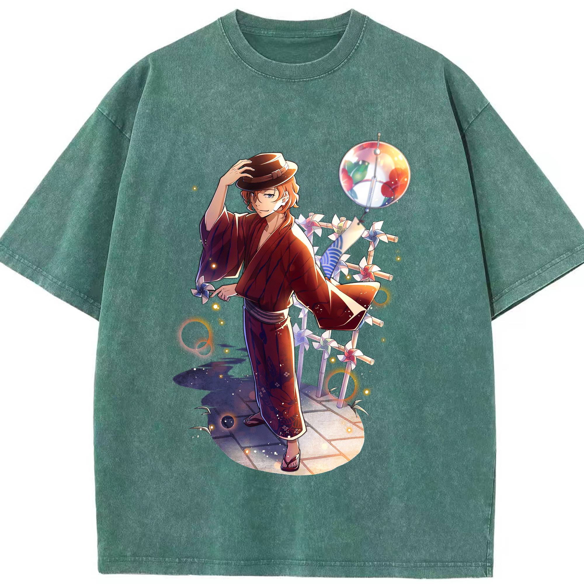 （画像用） 文豪ストレイドッグス Bungo Stray Dogs 綿100% ヴィンテージ風 半袖Tシャツ（フロントプリント）
